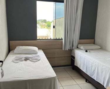 quarto duplo confortável para empresas em araucária
