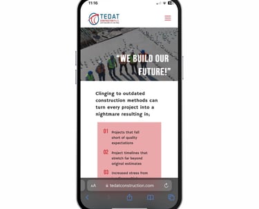 TEDAT Construction Web Design 