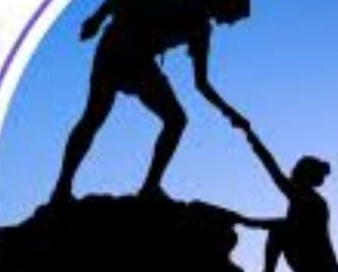 a man helping a woman