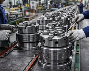 Linha de montagem de conjuntos e subconjuntos