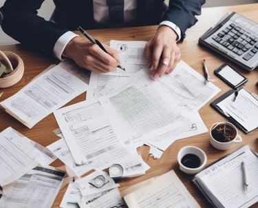 A modern office building with large glass windows. In front of the building, there is a green sign with a plug symbol and the letters 'EY'. Surrounding the area are neatly trimmed bushes.