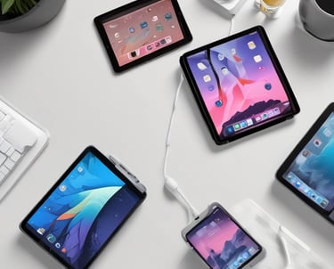 Apple iPad lineup including iPad Mini and iPad Pro, showcasing portable design, high performance