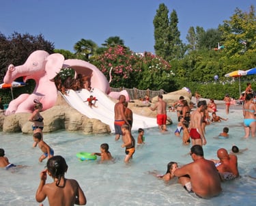Acquafan Riccione, zona Elefantino, parco acquatico in Romagna