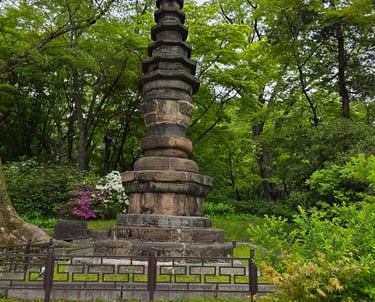 Seven storey stone pagoda