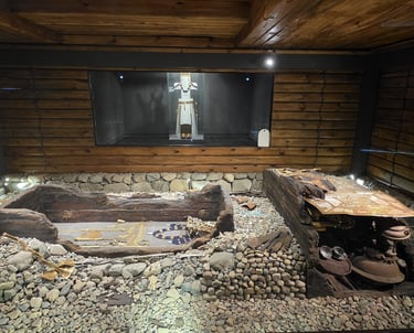 Reconstruction of burial and gold crown