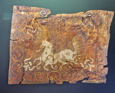 Digitized image of the Heavenly Horse birch bark mudguard