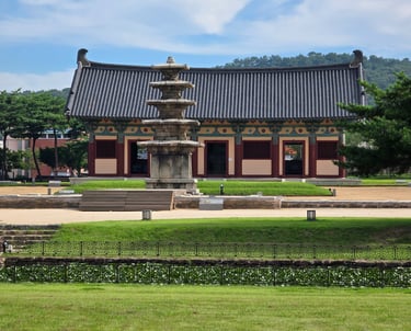 Jeongnimsa temple site with 5 storey stone pagoda
