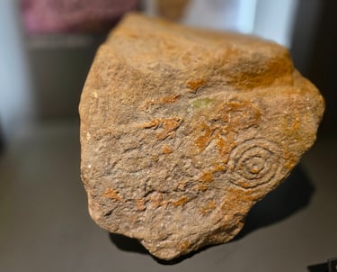 Rock with petroglyphs