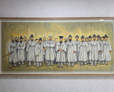 Donghak  Revolution painting in the Dongak  Revolution Memorial Exhibition Hall, Jeonju