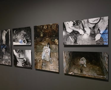 Photos of tomb excavation in Gongju National Museum