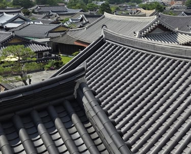 Traditional rooftops in Jeonju