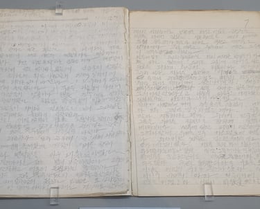 High school student diary from April 19 revolution. National Museum of Contemporary History