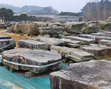 Masonry remains from the site