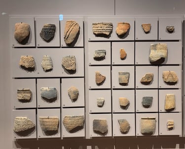 Neolithic comb pattern pottery