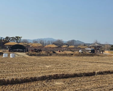 Partial village view from the Nakdong River area