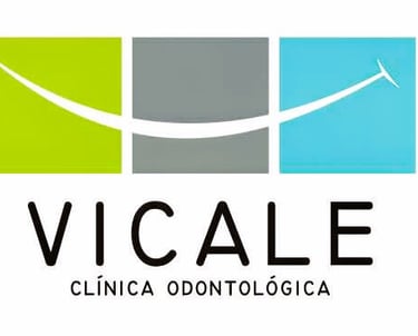 imagem de uma forma de sorriso com texto Vicale Clinica Odontologica