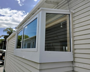 UPVC bay window installation adding space and light to Auckland home, New Zealand