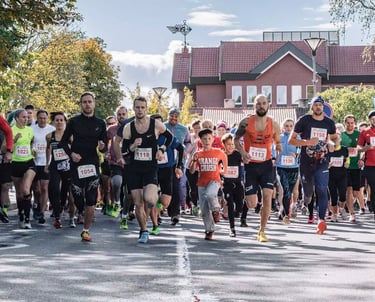 Tarptautinio Nidos Pusės Maratono Bėgimo akimirka
