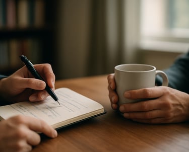 Schoolleider in één-op-één sparringsessie aan moreel dilemma