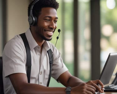 A smart voice agent managing phone calls.