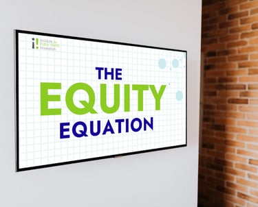 a sign that says the equity equation