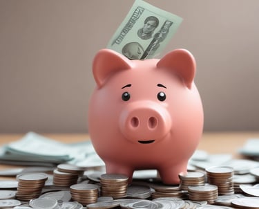 The scene includes a dimly lit workspace with a focus on tax-related documents, a pen, and a mug. The documents are prominently featured on the table, indicating a financial or tax preparation setting.