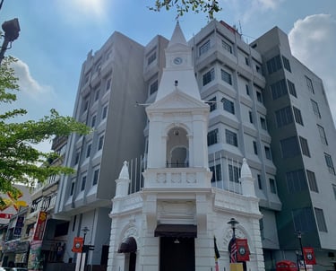 Front view of the clock tower Taiping