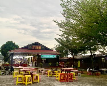 FMS Station open air foodcourt with outdoor seatings