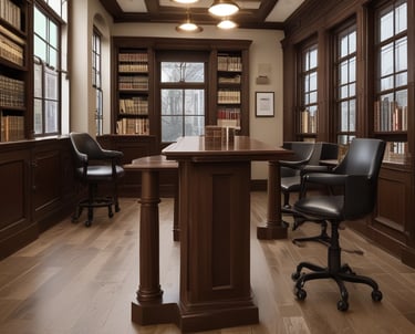 A professional consultant discussing strategy with a client in a modern office.