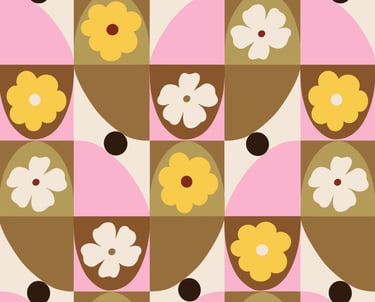 Cordinate pattern pink abstract geo florals checker