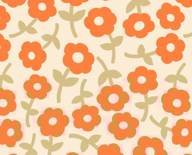 Filler pattern orange small flowers field