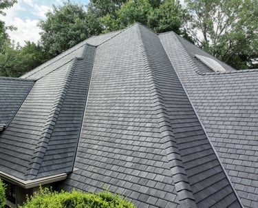 a clean roof from studs gutters