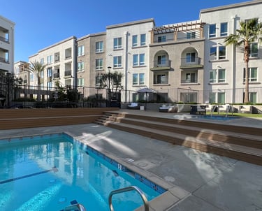 luxury apartment pool