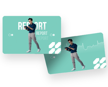 Slide Reports Bild - Mann mit Tablet