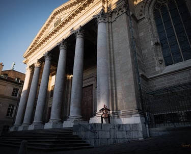 Cthédrale Genève avec musicien