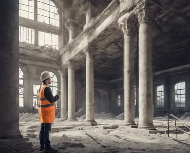 architectural photography of gray building