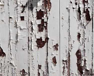 Peinture ancienne sur volet