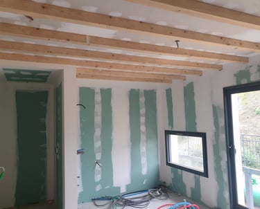 Pose de Placo dans une suite parentale