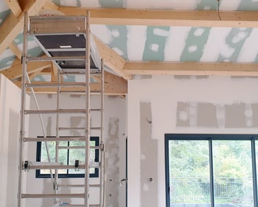 Isolation d'une villa neuve à Crozes-l 'Hermitage