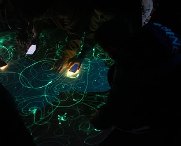 immersive physical theatre show with mobile phones