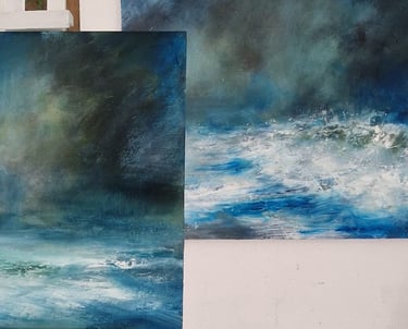 Seascapes on the easel