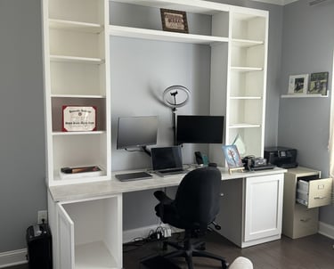 Custom Built cabinets and Shelving