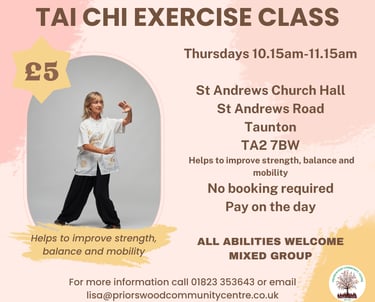 weekly tai chi exercise class