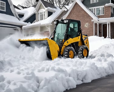 a man in a yellow vest is cleaning the floor
