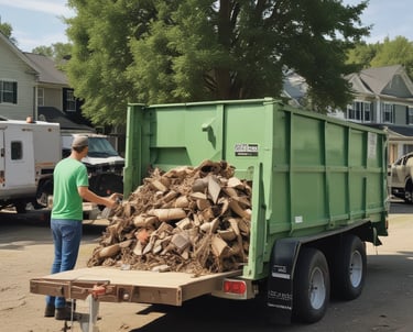 a man in a yellow vest is cleaning the floor