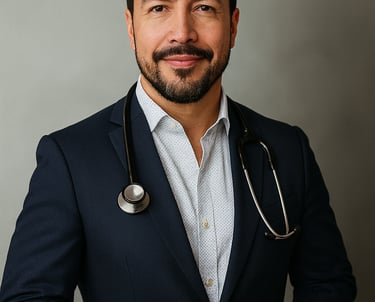 a man in a suit and a stethoscopet