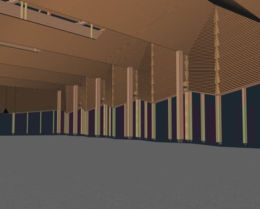 Vue intérieure 3D de la piscine