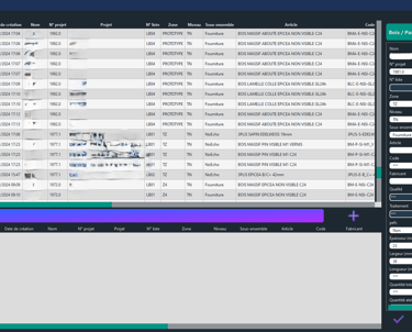 Interface utilisateur de la GPAO