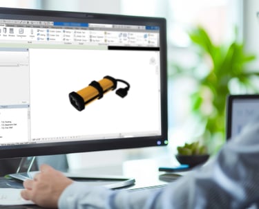 Consultant creating Revit model of product