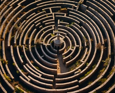 a circular maze indicating guidance and leadership